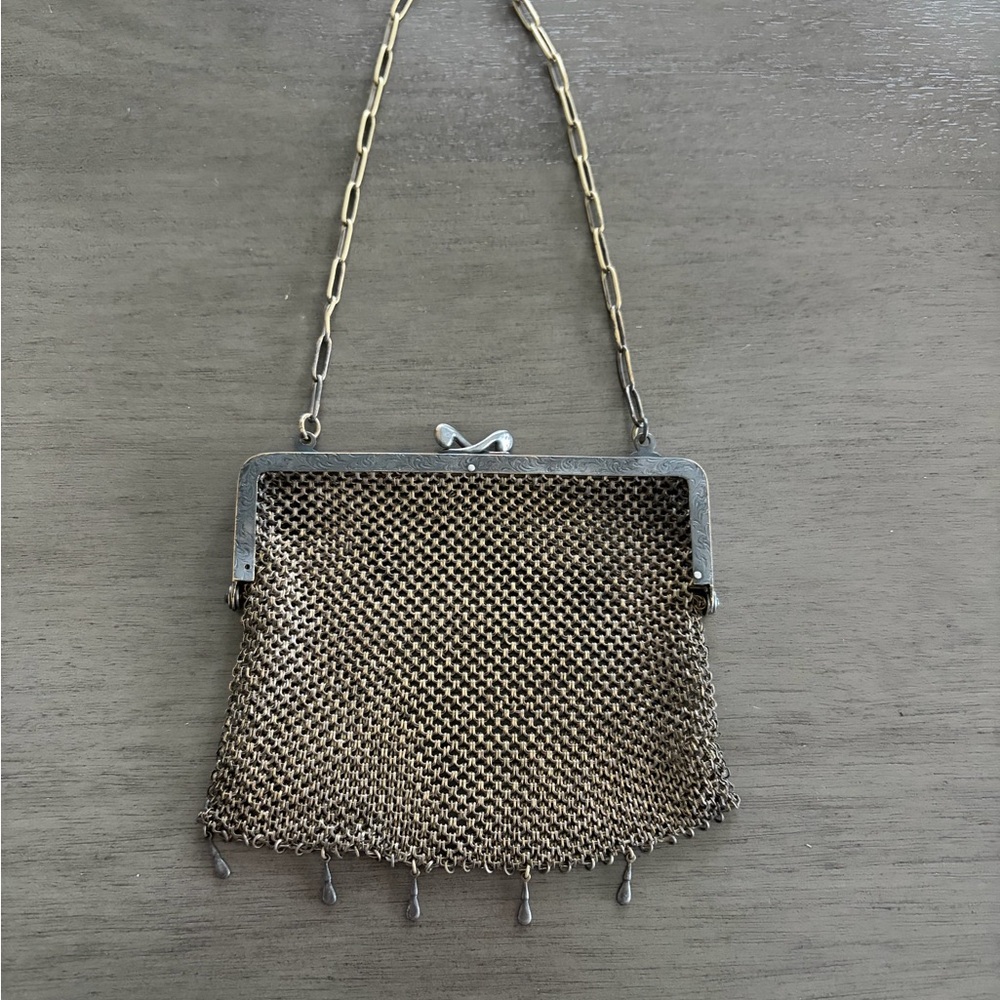 Vintage German Silver Mesh Purse made by HHC Co.